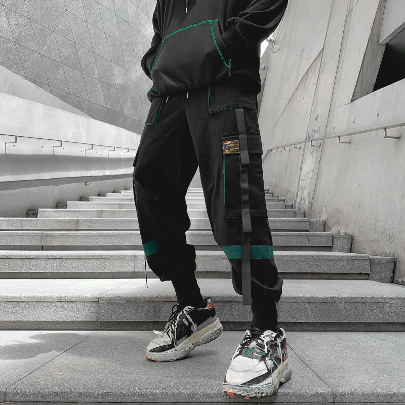 กางเกงฮิปฮอปกางเกงวอร์มผู้หญิง - Mens Fashion Cargo Pants บทวิจารณ์และราคา