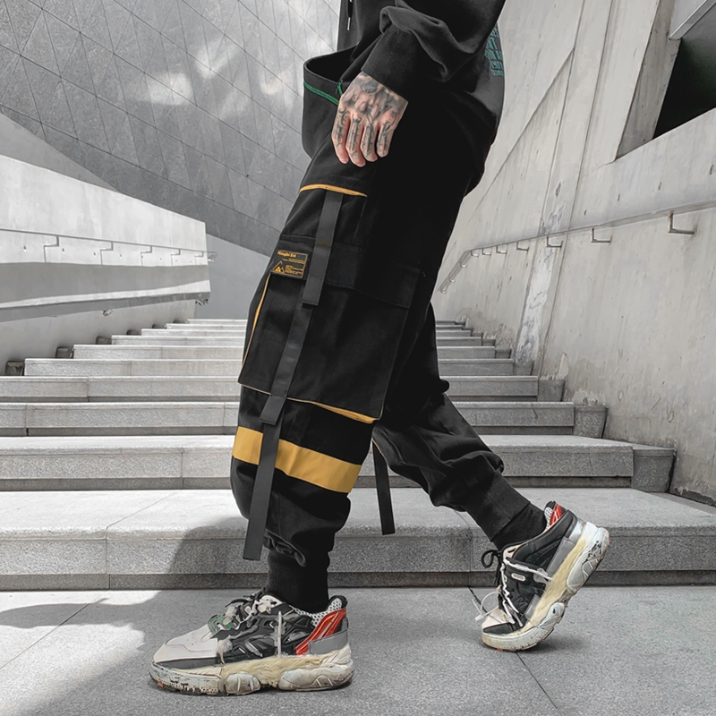 กางเกงฮิปฮอปกางเกงวอร์มผู้หญิง - Mens Fashion Cargo Pants บทวิจารณ์และราคา
