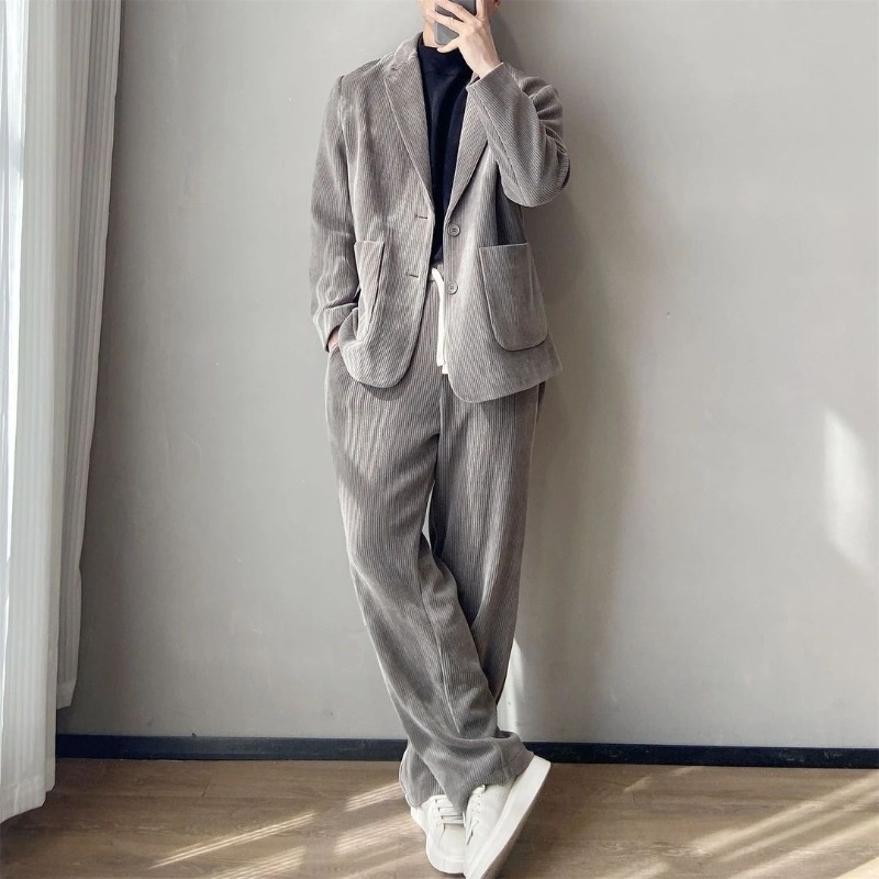ชุดสูทผ้าลูกฟูกพรีเมียม ลายมาล - Corduroy Jacket Men บทวิจารณ์และราคา