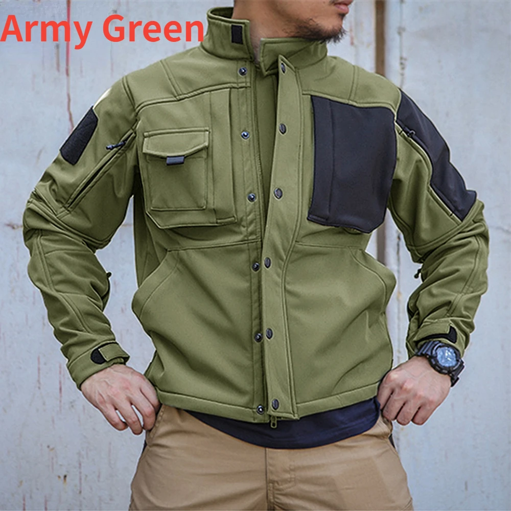 ผู้ชายยุทธวิธีชุดฤดูหนาว Shark - Corduroy Jacket Men บทวิจารณ์และราคา