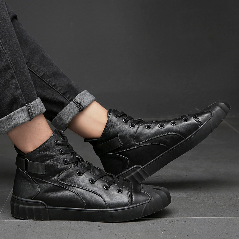 รองเท้าบูทหนังแท้ลำลองแบบสั้น  - Men'S Fashion Loafers Shoes บทวิจารณ์และราคา