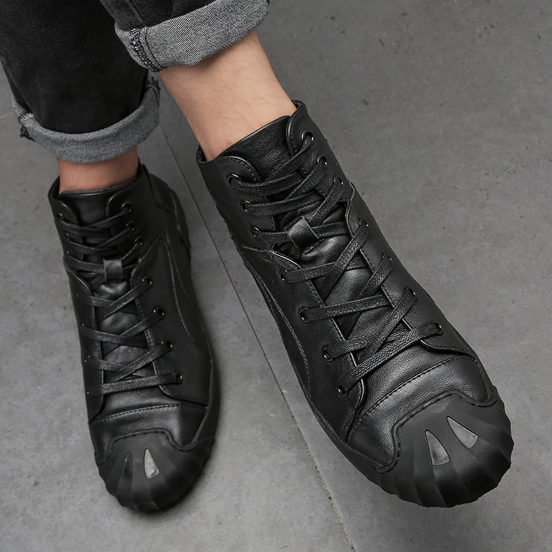 รองเท้าบูทหนังแท้ลำลองแบบสั้น  - Men'S Fashion Loafers Shoes บทวิจารณ์และราคา