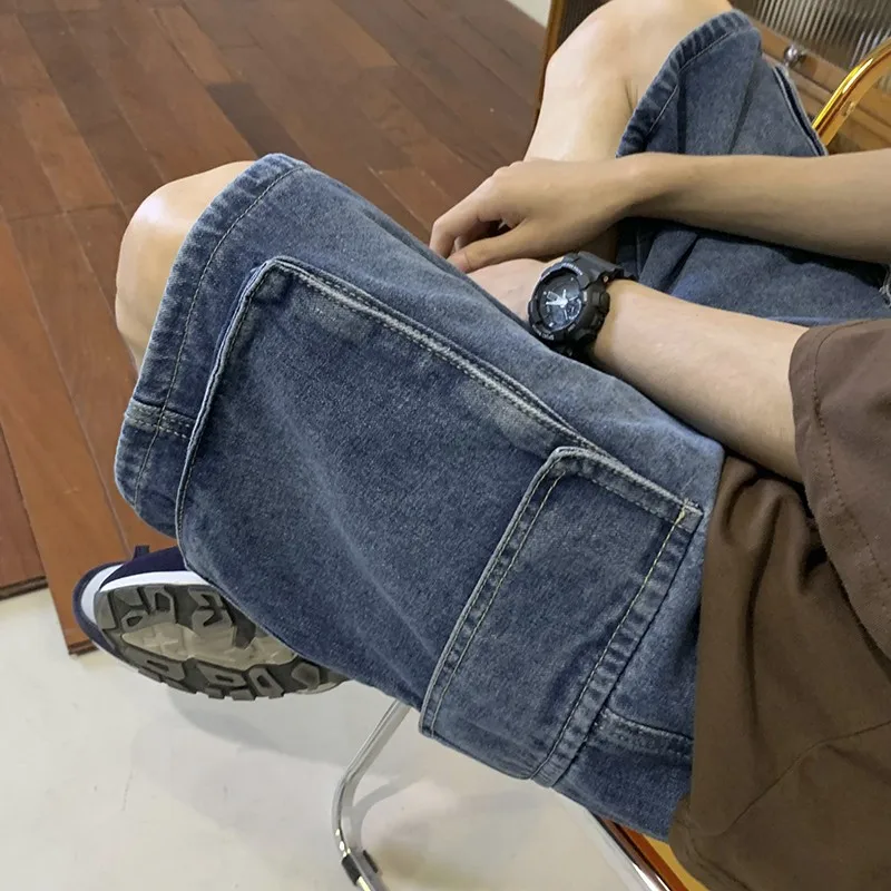 กางเกงยีนส์ขาสั้นทรงคาร์โก้สไต - Mens Fashion Cargo Pants บทวิจารณ์และราคา