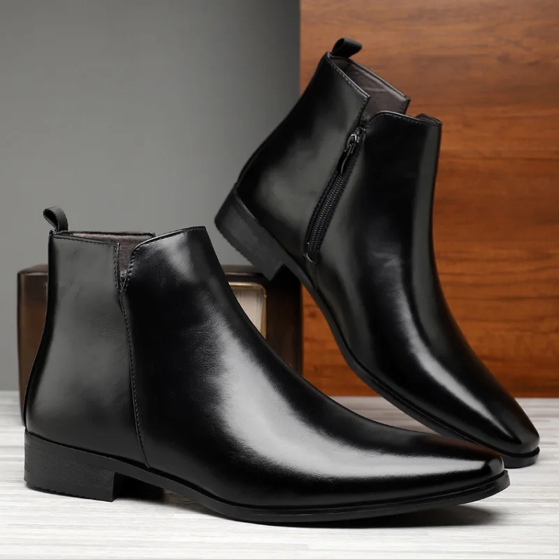 รองเท้าบูทผู้ชายแบบใหม่ รองเท้ - Mens Fashion Dress บทวิจารณ์และราคา