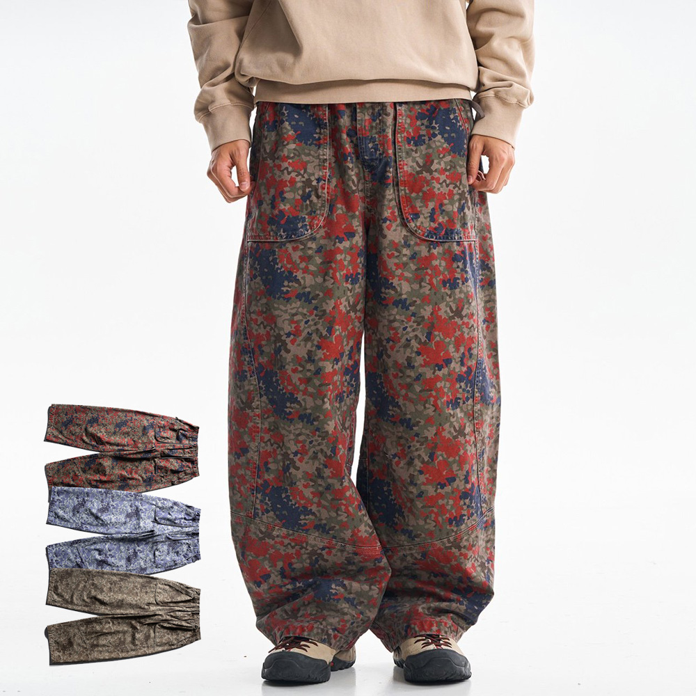 กางเกงคาร์โก้ผ้าฝ้ายพิมพ์ลายคุ - Mens Fashion Cargo Pants บทวิจารณ์และราคา