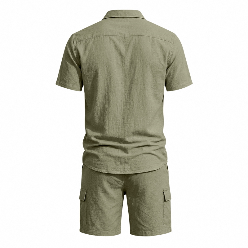 ชุดเซ็ตผ้าลินินสไตล์อเมริกันสำ - Men'S Fashion For Summer บทวิจารณ์และราคา