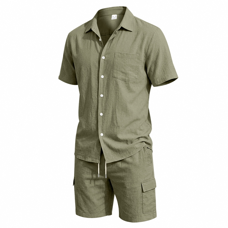 ชุดเซ็ตผ้าลินินสไตล์อเมริกันสำ - Men'S Fashion For Summer บทวิจารณ์และราคา