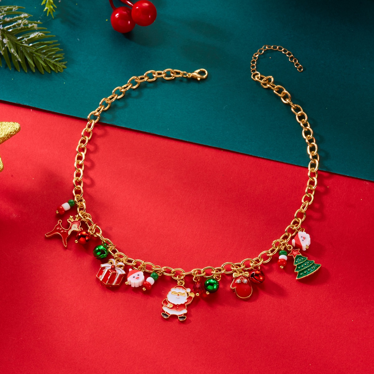 สร้อยคอจี้คริสต์มาสลายซานตาคลอ - Men'S Fashion Xmas Party บทวิจารณ์และราคา